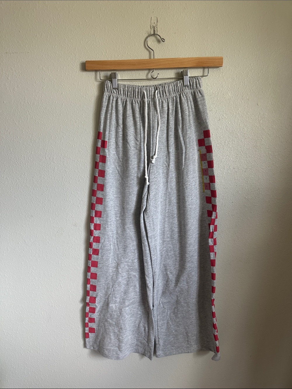 Grayson Threads Light Gray checkered Drawstring lounge Sweatpants